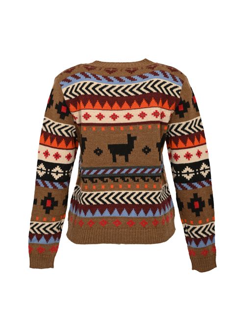 Maglia Quirite in jacquard di alpaca e lana Marrone WEEKEND MAX MARA | 2525366302600023